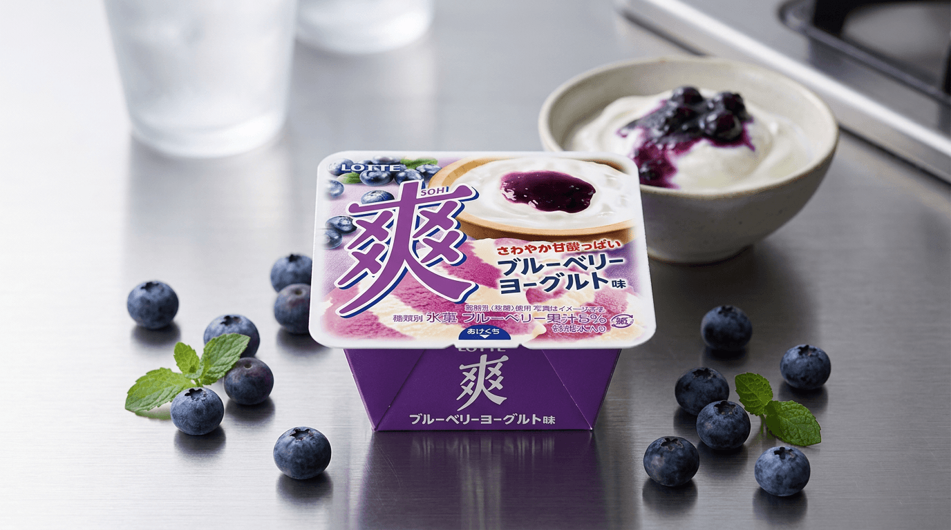 甘酸っぱさが春にぴったり — ロッテ「爽 ブルーベリーヨーグルト味」の実力は?