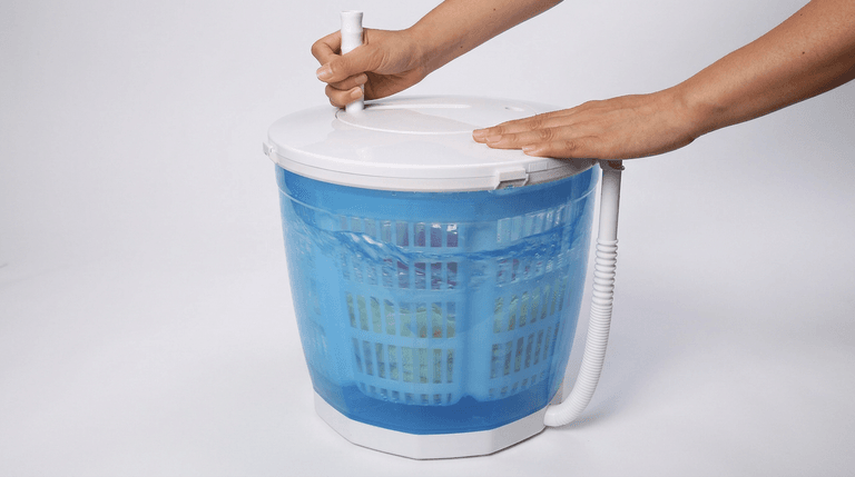 電源いらずで洗濯・脱水 グルグル洗濯機は災害時の備えになるか